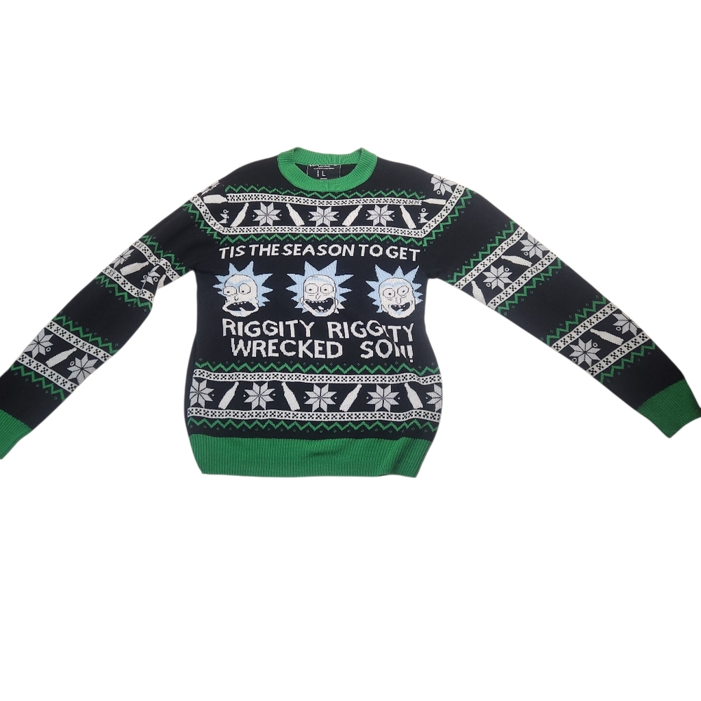 Cartoon Network Black and Green Crewneck Sweater